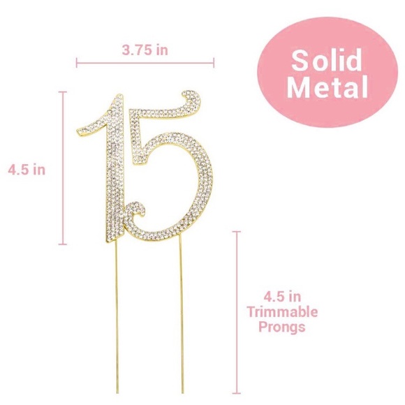 15th Cake Topper - Picture 7 of 8